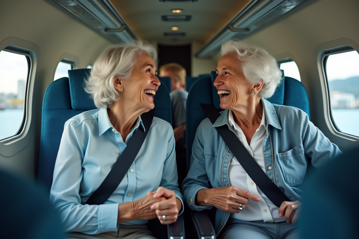 Deux femmes âgées souriantes dans l